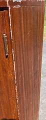 Antique Vintage 1920s-1930s Grain Painted Industrial Metal Locker Safe Cabinet