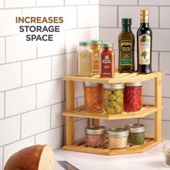 Cabinet Organizer 9.5 inches tall x 10 deep x 10 wide, Bamboo