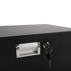 19″ 4U Steel Plate DJ Drawer Cabinet with Keys Black, USA Warehouse, in stock