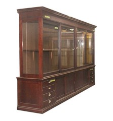 Vintage Violin Mahogany Display Cabinet 14.5 x 8 ft.