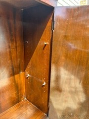 Antique Inlaid Mahogany / Walnut Edwardian Style China Cabinet Bookcase Bar