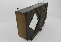 large Apothecary Bathroom Medicine Kitchen Cabinet Wood Art deco Cut Glass
