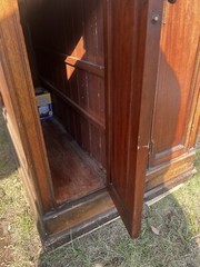 vintage antique Mahogany display Cabinet pharmacy c1870 CT 72/37/13” – 3 shelves
