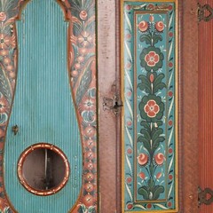 Original Painted Swedish Mora Clock Corner Cabinet, circa 1820-40