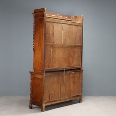 Antique Cupboard Charles X Walnut Drawers Italy XIX Century Original