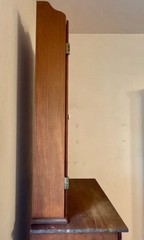 1970s-90s Dark Pine Wood, Jelly Cupboard & Tie Valet, 83″ Tall