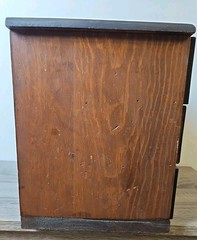 Antique Early Primitive Wood 5 Drawer Handmade Apothecary Roman Cigar Cabinet