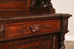 French Renaissance Revival Carved Oak Buffet