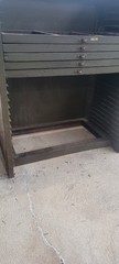 Hamilton Mfg. Co. Vintage Metal Cabinet With Wood Drawers