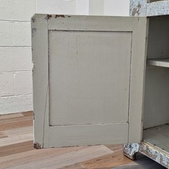Antique English Primitive Original Paint Farmhouse Pantry Cupboard Cabinet Fir