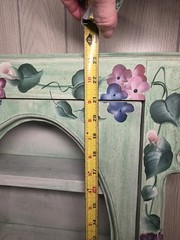 Vtg Hand Painted Floral Curio Display Cabinet Miniatures Farmhouse Cottagecore