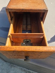 VINTAGE ONE DRAWER OAK LIBRARY INDEX FILE