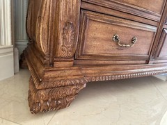 Luxurious antique furniture cupboard wood TV cabinet 4 drawers Marge Carson