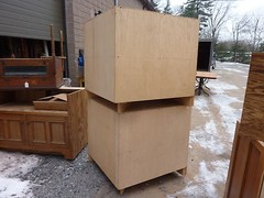PRETTY custom made OAK kitchen corner CABINET salvaged quartersawn OAK board 34″