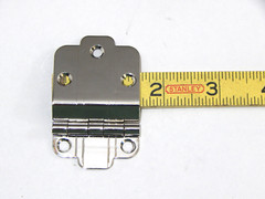 Art Deco Hoosier Door Hinge Nickel Plated Brass for Wilson Sellers Cabinet Pair