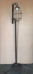 VTG 63″ Tall Steampunk Industrial House Shop Garage Birdcage Floor Lamp 1015-26B