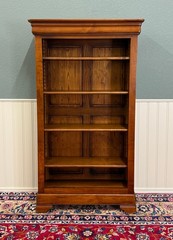Vintage French Louis Philippe Bookcase Display Cabinet Cherry Mid 20th c