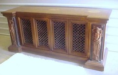 Phyllis Morris Hollywood Regency Neoclassic Nudes Console Credenza Media Cabinet