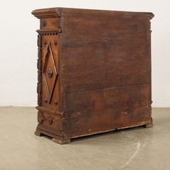 Antique Baroque Chest Walnut Chestnut Italy XVIII Century