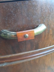 Antique Art Deco Small Wood Cabinet or Nightstand 1930s