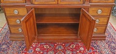 Ethan Allen Newport Collection Mahogany Bookcase China Cabinet Breakfront