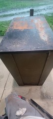 Hamilton Mfg. Co. Vintage Metal Cabinet With Wood Drawers