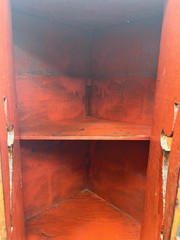 Vintage Oak Wooded Cabinet Possible Tramp Art?perhaps a Humidor Medicine Cabinet