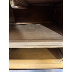 Antique Sellers Hoosier Cabinet c1920 Quarter Sawn Oak Tambour Enamel Counter