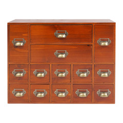 14 Drawers Apothecary Drawers Card Catalog Cabinet,Wooden Storage Box with Drawe