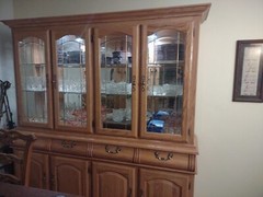 Solid Oak China Cabinet