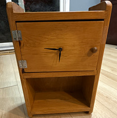 Vintage Wooden Wall Mounted Cabinet/Clock (Working)