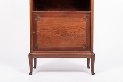 Art Nouveau Antique Inlaid Wooden Cabinet by Majorelle, France, Signed