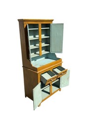 Antique paint decorated Folk Art cupboard cabinet grained Childs size 1900