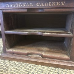 Antique National Cabinet Wood Letter File Drawer Industrial 1884 Morris Chicago
