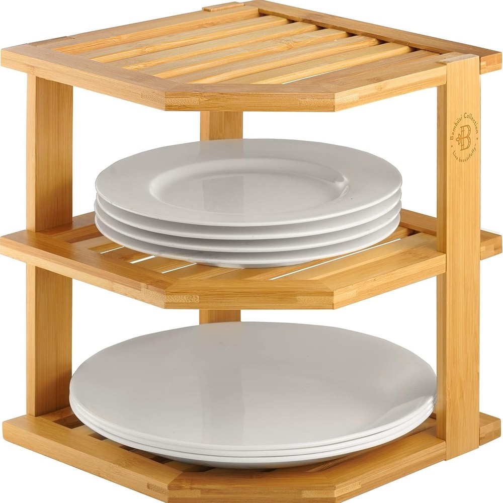 Cabinet Organizer 9.5 inches tall x 10 deep x 10 wide, Bamboo