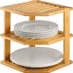 Cabinet Organizer 9.5 inches tall x 10 deep x 10 wide, Bamboo