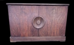 mid century modern furniture Cabinet 2 Door Teak Wood Record Bar gyuh