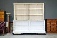 Antique Mercantile General Store Display Apothecary Cabinet Bar white Counter