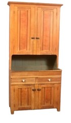 antique Paint decorated dry sink step back cupboard folk art pa 1860 primitive