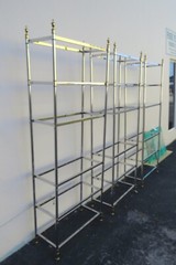 Boeing Company Chrome and Glass Display Shelving Etageres set of Three 9640
