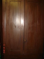 Antique One Piece Blind Corner Cupboard with Grained Finish – Lehigh County, Pa