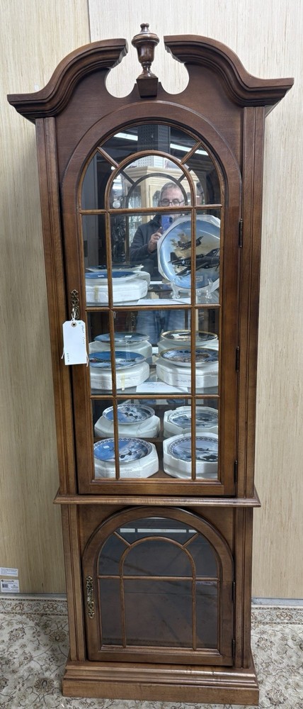 63665 Mahogany Curio Cabinet China Showcase Bookcase