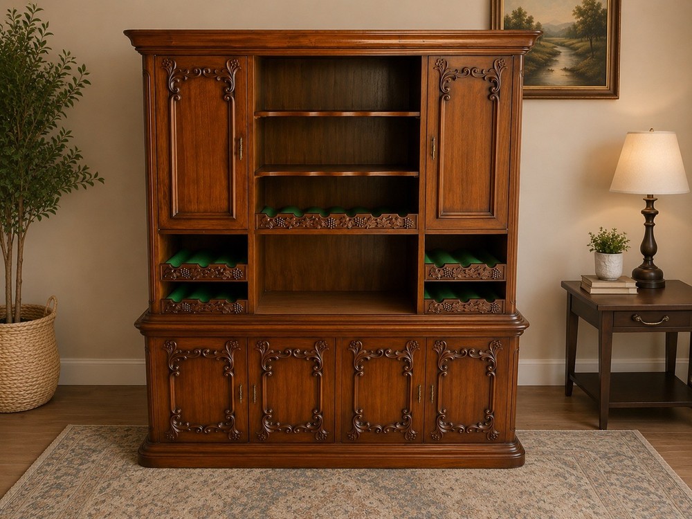 Antique Wood Wine Cabinet