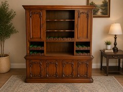 Antique Wood Wine Cabinet