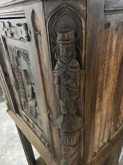 ANTIQUE BAROQUE CARVED OAK CABINET