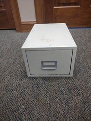 Vintage Index Card File Cabinet, Single Drawer, Industrial Equipment
