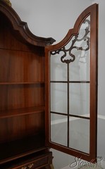 L63333EC: Dutch Style Painted Faux Burl Walnut China Cabinet