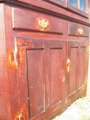 Antique Cherry 2 Piece Corner Cupboard Kitchen Cabinet Southern Pennsylvania
