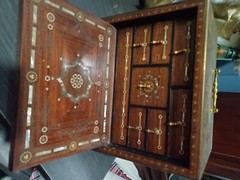 Antique mini wooden box