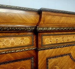 19th C French Marquetry and Ormolu Cabinet on Stand
